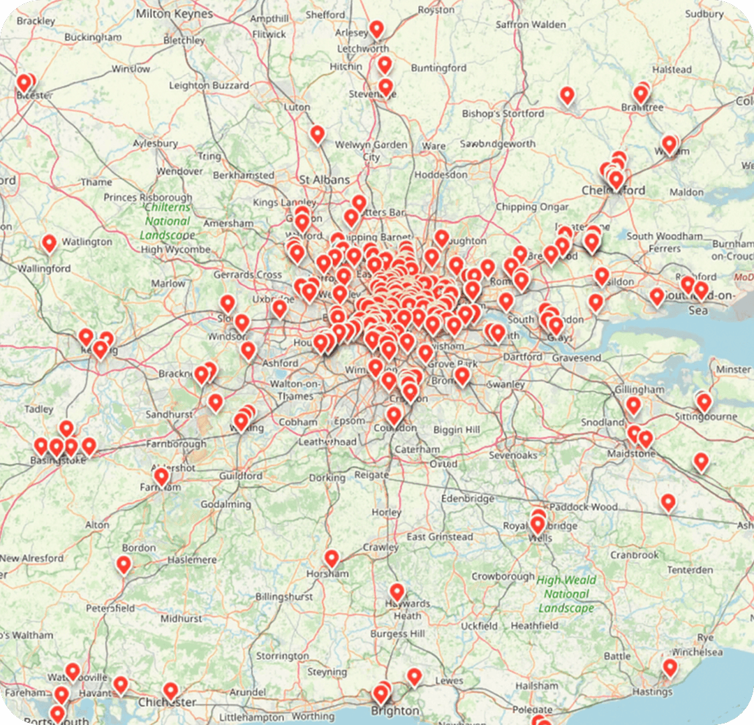 Map of UK Homes
